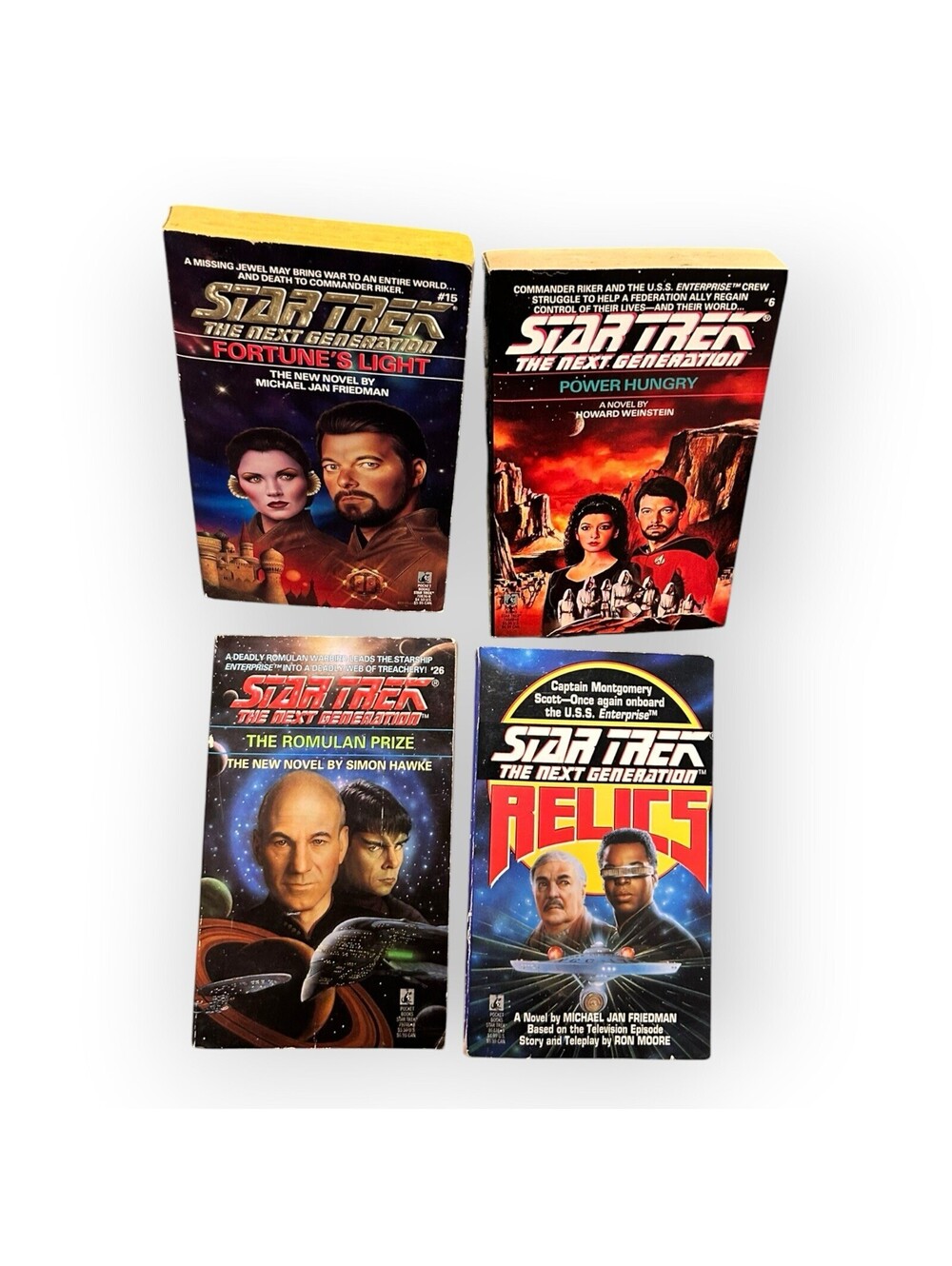 Star Trek The Next Generation Lot of 4 Paperback Novels Sci-Fi Pocket Books